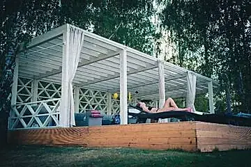 шторы на веранду общий вид