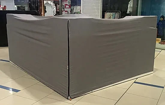 Серый чехол на остров ТЦ